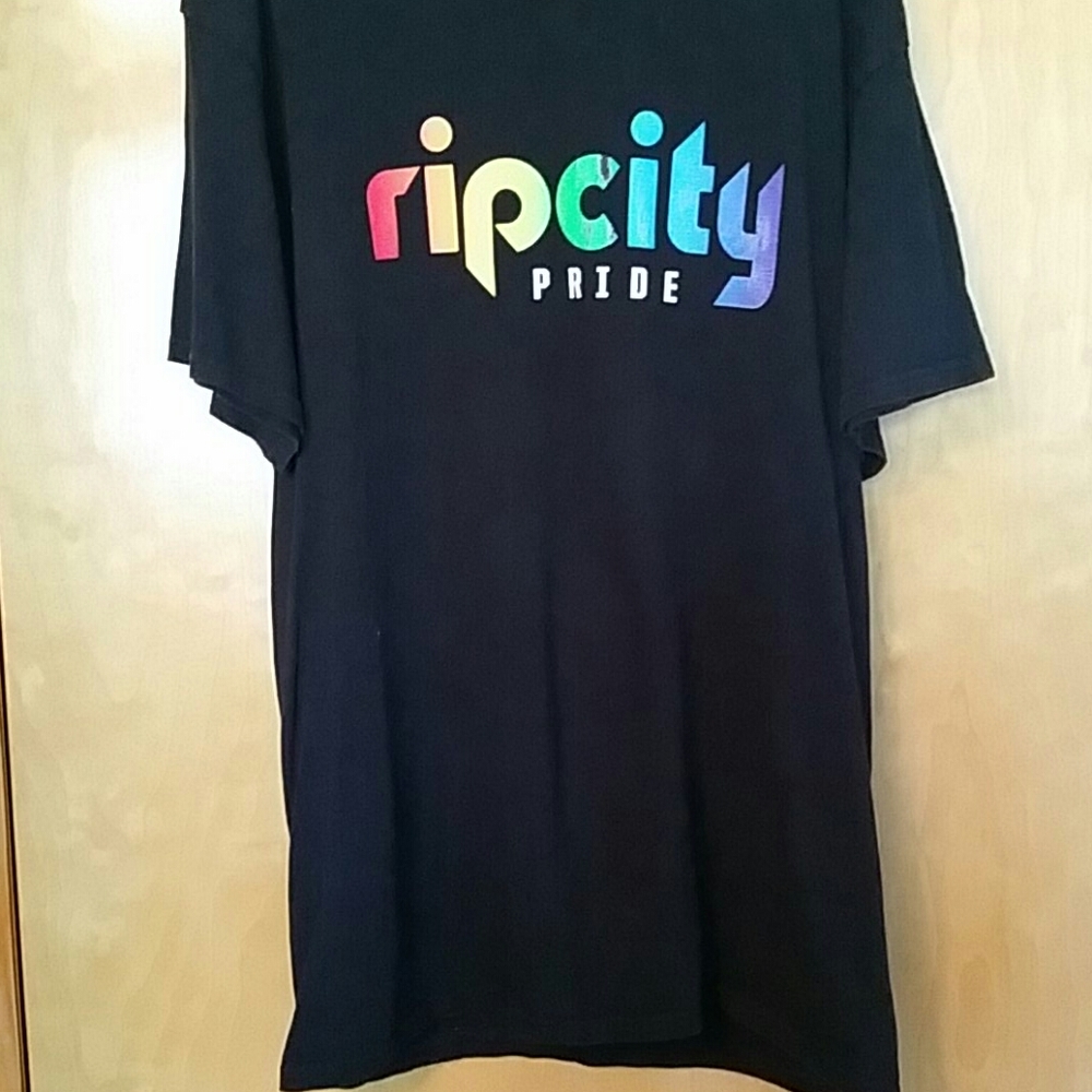 Port &company Rip city pride black tee shirt sz L
